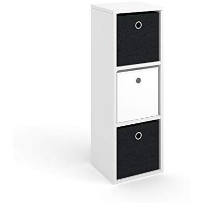 Vicco Meuble de Rangement Cube Hylda, Blanc, 28.4x82.8cm, pour la séparation des espaces et Le Rangement de Livres et de boîtes - Publicité Vicco Meuble de Rangement Cube Hylda, Blanc, 28.4x82.8cm, pour la séparation des espaces et Le Rangement de Livres et de boîtes - Publicité
