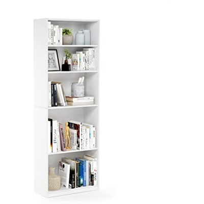 Bibliothèque Furinno JAYA - Design simple et élégant - Convient à toutes les pièces - Espace de rangement supplémentaire - Publicité Bibliothèque Furinno JAYA - Design simple et élégant - Convient à toutes les pièces - Espace de rangement supplémentaire - Publicité