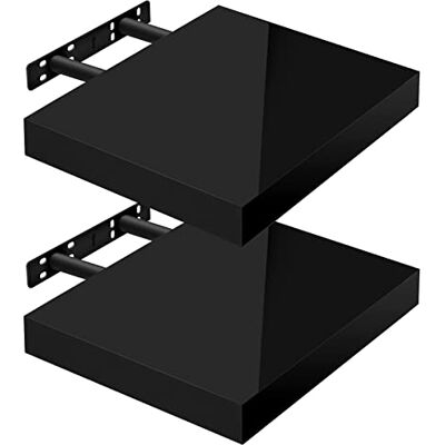 WOLTU Étagère Murale Lot de 2, Étagères Flottantes pour Livres, CD DVD, en Panneau de Bois d'Ingénierie, 30x22,9x3,8cm, Noir, RG9489sz-2 - Publicité WOLTU Étagère Murale Lot de 2, Étagères Flottantes pour Livres, CD DVD, en Panneau de Bois d'Ingénierie, 30x22,9x3,8cm, Noir, RG9489sz-2 - Publicité