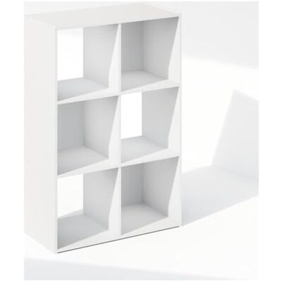 Furinno PELLI Étagère à Livres, bibliothèque à 6 Cubes, bibliothèque Organisateur de Rangement à Cubes, pour Salon, Chambre, Bureau à Domicile, Blanc - Publicité Furinno PELLI Étagère à Livres, bibliothèque à 6 Cubes, bibliothèque Organisateur de Rangement à Cubes, pour Salon, Chambre, Bureau à Domicile, Blanc - Publicité