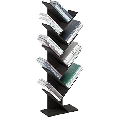 Furinno Arbre Bibliothèque d'arbre sur Pied à 9 Niveaux, Expresso - Publicité Furinno Arbre Bibliothèque d'arbre sur Pied à 9 Niveaux, Expresso - Publicité