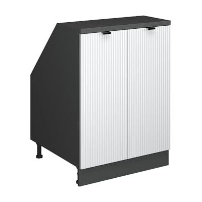 Vicco Meuble sous Pente R-Line, Blanc cannelé, 60cm 2 Portes, 60 cm de Profondeur, pour Une Combinaison Libre au Sein de systèmes de Cuisine modulaires - Publicité Vicco Meuble sous Pente R-Line, Blanc cannelé, 60cm 2 Portes, 60 cm de Profondeur, pour Une Combinaison Libre au Sein de systèmes de Cuisine modulaires - Publicité