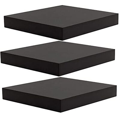 WOLTU Étagère Murale, Étagère Flottante en MDF, Lot de 3, Noir, pour Salon, Cuisine, Chambre, Salle de Bain, RG9365sz-3 - Publicité WOLTU Étagère Murale, Étagère Flottante en MDF, Lot de 3, Noir, pour Salon, Cuisine, Chambre, Salle de Bain, RG9365sz-3 - Publicité