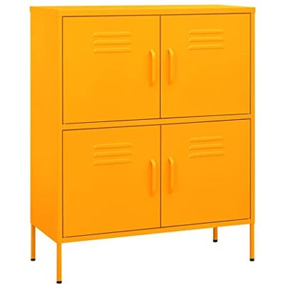 vidaXL Armoire de Rangement Buffet Armoire Latérale Meuble de Rangement Salon Salle de Séjour Intérieur Jaune Moutarde 80x35x101,5 cm Acier - Publicité vidaXL Armoire de Rangement Buffet Armoire Latérale Meuble de Rangement Salon Salle de Séjour Intérieur Jaune Moutarde 80x35x101,5 cm Acier - Publicité