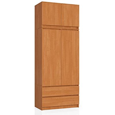 AKORD Armoire de Rangement Armoir Placard Chambre L90 x H234 x P51 cm Etagères Tiroirs Tringle à Vetement Penderie 2 Portes Garde-Robe Montage Facile - Publicité AKORD Armoire de Rangement Armoir Placard Chambre L90 x H234 x P51 cm Etagères Tiroirs Tringle à Vetement Penderie 2 Portes Garde-Robe Montage Facile - Publicité