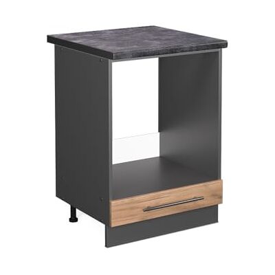 Vicco Meuble pour Four Fame-Line, Chêne de Force doré, 60cm, PT Anthracite, à Combiner avec d'autres modules de la série Fame-Line - Publicité Vicco Meuble pour Four Fame-Line, Chêne de Force doré, 60cm, PT Anthracite, à Combiner avec d'autres modules de la série Fame-Line - Publicité