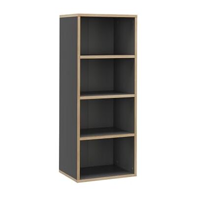 Vicco Bibliothèque Tetrix, Anthracite, 40x100cm avec 4 Compartiments, Convient pour Le Rangement de Livres et d’Objets de décoration - Publicité Vicco Bibliothèque Tetrix, Anthracite, 40x100cm avec 4 Compartiments, Convient pour Le Rangement de Livres et d’Objets de décoration - Publicité