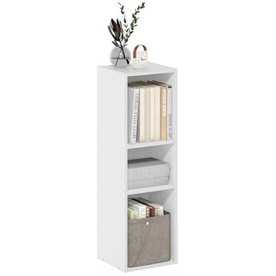 Furinno Fulda Étagère à Livres, bibliothèque étroite à 3 Niveaux, bibliothèque avec étagère de Rangement de 25.4 cm de Largeur, 23.6 x 24.9 x 80, pour Salon, Chambre, Bureau à Domicile, Blanc - Publicité Furinno Fulda Étagère à Livres, bibliothèque étroite à 3 Niveaux, bibliothèque avec étagère de Rangement de 25.4 cm de Largeur, 23.6 x 24.9 x 80, pour Salon, Chambre, Bureau à Domicile, Blanc - Publicité