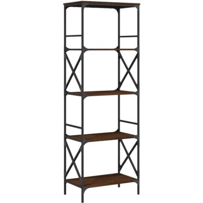 vidaXL Bibliothèque à 5 Niveaux, Étagère à Livres avec Pieds Réglables, Meuble à Livres avec Rangement, Industriel, Chêne Marron Bois d'Ingénierie - Publicité vidaXL Bibliothèque à 5 Niveaux, Étagère à Livres avec Pieds Réglables, Meuble à Livres avec Rangement, Industriel, Chêne Marron Bois d'Ingénierie - Publicité