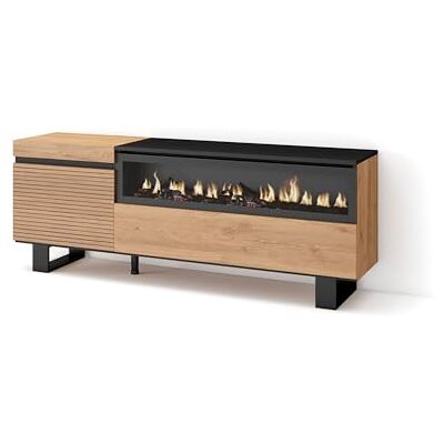 Support TV et Cheminée Électrique SKRAUT HOME - Style Industriel - Publicité Support TV et Cheminée Électrique SKRAUT HOME - Style Industriel - Publicité