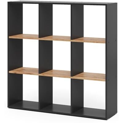 Vicco Meuble de Rangement Cube Nove, Anthracite/chêne doré, 107.2x107.8cm, pour Une répartition Flexible de l’Espace et Le Rangement des Livres - Publicité Vicco Meuble de Rangement Cube Nove, Anthracite/chêne doré, 107.2x107.8cm, pour Une répartition Flexible de l’Espace et Le Rangement des Livres - Publicité