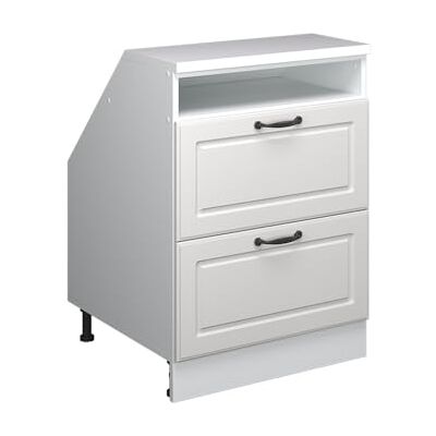 Vicco Meuble sous Pente R-Line, Blanc Campagne, 60cm 2 tiroirs, 60 cm de Profondeur, pour Une Combinaison Libre au Sein de systèmes de Cuisine modulaires - Publicité Vicco Meuble sous Pente R-Line, Blanc Campagne, 60cm 2 tiroirs, 60 cm de Profondeur, pour Une Combinaison Libre au Sein de systèmes de Cuisine modulaires - Publicité