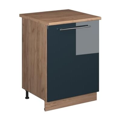 Vicco Meuble Bas de Cuisine Fame-Line, Bleu foncé Brillant/Chêne de Force doré, 60cm 1 Porte avec Plan de Travail - Publicité Vicco Meuble Bas de Cuisine Fame-Line, Bleu foncé Brillant/Chêne de Force doré, 60cm 1 Porte avec Plan de Travail - Publicité