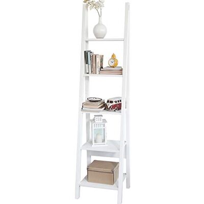 SoBuy ® FRG101-W,IT étagère moderne en escalier sur 5 niveaux, couleur blanc - - Publicité SoBuy ® FRG101-W,IT étagère moderne en escalier sur 5 niveaux, couleur blanc - - Publicité