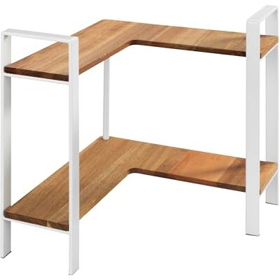 WENKO Louisa Étagère d'angle de Cuisine à 2 étages en Bois d'acacia et métal pour créer Plus d'espace de Rangement dans la Cuisine Blanc 30 x 33 x 30 cm - Publicité WENKO Louisa Étagère d'angle de Cuisine à 2 étages en Bois d'acacia et métal pour créer Plus d'espace de Rangement dans la Cuisine Blanc 30 x 33 x 30 cm - Publicité