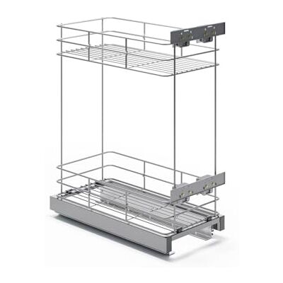 ATM Panier Amovible pour Cuisine, Chariot Coulissant amortissant en Acier Inoxydable, Extraction Totale 30 cm – Cargo Soft-Close Sortie Totale réglage 3D façade – Argent Mat - Publicité ATM Panier Amovible pour Cuisine, Chariot Coulissant amortissant en Acier Inoxydable, Extraction Totale 30 cm – Cargo Soft-Close Sortie Totale réglage 3D façade – Argent Mat - Publicité