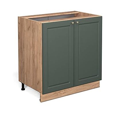 Vicco Meuble Bas de Cuisine Fame-Line, Vert Or Campagne, 80cm avec étagère, sans PT, à Combiner avec d'autres modules de la série Fame-Line - Publicité Vicco Meuble Bas de Cuisine Fame-Line, Vert Or Campagne, 80cm avec étagère, sans PT, à Combiner avec d'autres modules de la série Fame-Line - Publicité