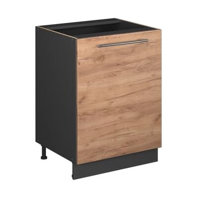 Vicco Meuble Bas de Cuisine Fame-Line, Chêne de Force doré/Anthracite, 60cm 1 Porte sans Plan de Travail - Publicité Vicco Meuble Bas de Cuisine Fame-Line, Chêne de Force doré/Anthracite, 60cm 1 Porte sans Plan de Travail - Publicité