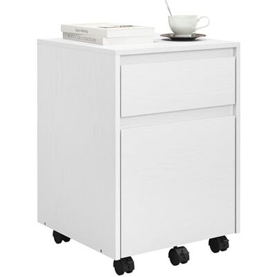 WOLTU Caisson de Bureau avec 2 Tiroirs, Armoire à Dossiers sur roulettes, Meuble de Rangement pour Documents A4, en Bois d'ingénieur PB, Blanc, 40x40x56cm,ASK11ws - Publicité WOLTU Caisson de Bureau avec 2 Tiroirs, Armoire à Dossiers sur roulettes, Meuble de Rangement pour Documents A4, en Bois d'ingénieur PB, Blanc, 40x40x56cm,ASK11ws - Publicité