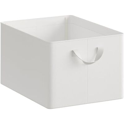 WOLTU Boîte de Rangement Pliable, Panier de Rangement en Tissu Non-Tissé, avec Poignées, pour Vêtements et Jouets, Blanc, 42x32x26 cm - Publicité WOLTU Boîte de Rangement Pliable, Panier de Rangement en Tissu Non-Tissé, avec Poignées, pour Vêtements et Jouets, Blanc, 42x32x26 cm - Publicité