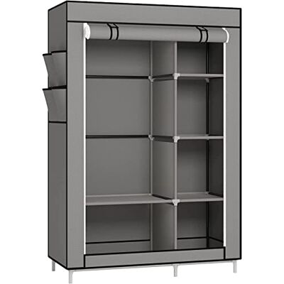LANTUS Armoire de Rangement Pliable– Penderie Dressing Textile en Tissu Intissé avec Fermeture à Glissière – Garde-Robe Placard Camping(105 * 45 * 170cm-gris foncé) - Publicité LANTUS Armoire de Rangement Pliable– Penderie Dressing Textile en Tissu Intissé avec Fermeture à Glissière – Garde-Robe Placard Camping(105 * 45 * 170cm-gris foncé) - Publicité