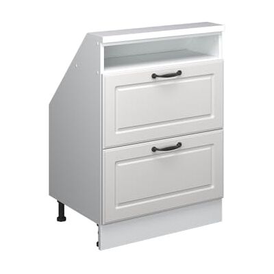 Vicco Meuble de Rangement sous Pente Rion, Blanc Campagne/Blanc, L60 x P46 cm avec 2 tiroirs, Gain de Place pour Les pièces mansardées - Publicité Vicco Meuble de Rangement sous Pente Rion, Blanc Campagne/Blanc, L60 x P46 cm avec 2 tiroirs, Gain de Place pour Les pièces mansardées - Publicité
