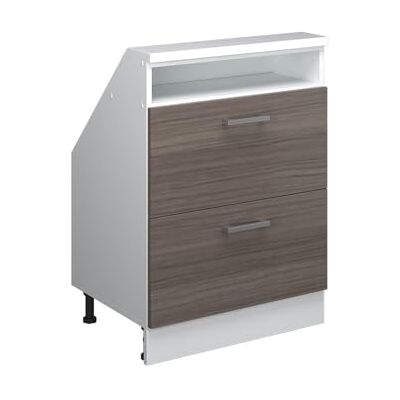 Vicco Meuble de Rangement sous Pente Rion, Gris Noble/Blanc, L60 x P46 cm avec 2 tiroirs, Gain de Place pour Les pièces mansardées - Publicité Vicco Meuble de Rangement sous Pente Rion, Gris Noble/Blanc, L60 x P46 cm avec 2 tiroirs, Gain de Place pour Les pièces mansardées - Publicité
