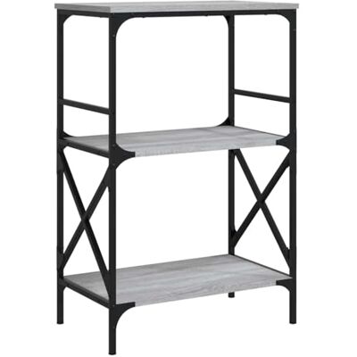 vidaXL Bibliothèque à 3 Niveaux, Étagère à Livres avec Pieds Réglables, Meuble à Livres avec Rangement, Industriel, Sonoma Gris Bois d'Ingénierie - Publicité vidaXL Bibliothèque à 3 Niveaux, Étagère à Livres avec Pieds Réglables, Meuble à Livres avec Rangement, Industriel, Sonoma Gris Bois d'Ingénierie - Publicité