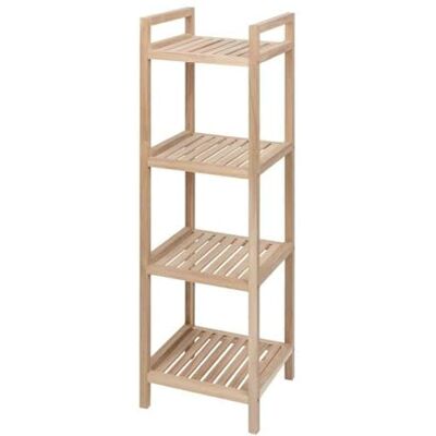 WENKO Etagère de salon 4 rayons Acina, étagère sur pied d'utilisation polyvalente, en bois d'acacia naturel et écologique, certifiée FSC®, étagère de salle de bain à 4 rayons, 35 x 110 x 35 cm - Publicité WENKO Etagère de salon 4 rayons Acina, étagère sur pied d'utilisation polyvalente, en bois d'acacia naturel et écologique, certifiée FSC®, étagère de salle de bain à 4 rayons, 35 x 110 x 35 cm - Publicité