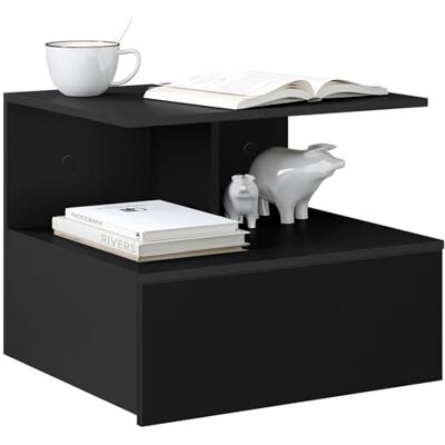WOLTU Chevet Suspendu, Table de Chevet, Table de Nuit Suspendue, Table de Chevet Murale, 1 Compartiment Ouvert, 1 Tiroir, Noir, en Bois d'Ingénierie, 40x35x31 cm - Publicité WOLTU Chevet Suspendu, Table de Chevet, Table de Nuit Suspendue, Table de Chevet Murale, 1 Compartiment Ouvert, 1 Tiroir, Noir, en Bois d'Ingénierie, 40x35x31 cm - Publicité