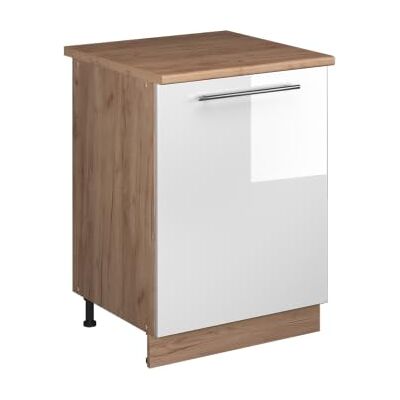 Vicco Meuble Bas de Cuisine Fame-Line, Blanc Haute Brillance/Chêne de Force doré, 60cm 1 Porte avec Plan de Travail - Publicité Vicco Meuble Bas de Cuisine Fame-Line, Blanc Haute Brillance/Chêne de Force doré, 60cm 1 Porte avec Plan de Travail - Publicité