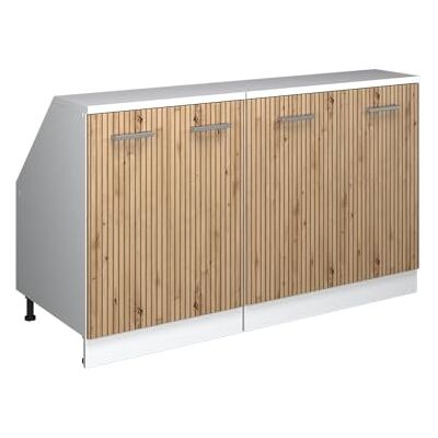 Vicco Meuble sous Pente R-Line, Chêne Artisan, 140cm Lot de 2 caissons 60 cm de Profondeur, Convient aux Murs inclinés et à Une Installation de Cuisine Variable - Publicité Vicco Meuble sous Pente R-Line, Chêne Artisan, 140cm Lot de 2 caissons 60 cm de Profondeur, Convient aux Murs inclinés et à Une Installation de Cuisine Variable - Publicité