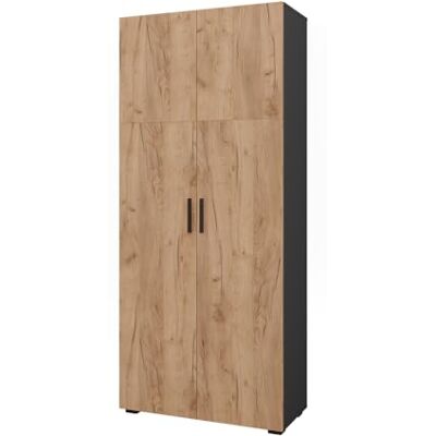 Vicco Armoire Universelle Ingo, Anthracite/chêne doré, 80x183.8cm, pour Le Rangement des dossiers et classeurs au Quotidien au Bureau - Publicité Vicco Armoire Universelle Ingo, Anthracite/chêne doré, 80x183.8cm, pour Le Rangement des dossiers et classeurs au Quotidien au Bureau - Publicité