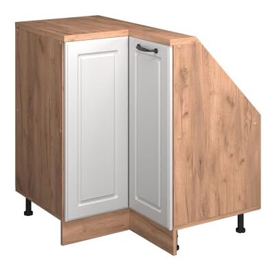 Vicco Meuble de Rangement sous Pente Armoire d'angle Rion, Blanc Campagne/Chêne de Force doré, L75.6 x P46 cm avec 1 Porte, Gain de Place pour Les pièces mansardées - Publicité Vicco Meuble de Rangement sous Pente Armoire d'angle Rion, Blanc Campagne/Chêne de Force doré, L75.6 x P46 cm avec 1 Porte, Gain de Place pour Les pièces mansardées - Publicité