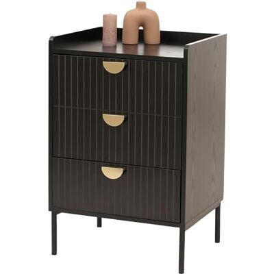 Mendler Commode HWC-O39 77x50x42cm Imitation Bois Noir - Publicité Mendler Commode HWC-O39 77x50x42cm Imitation Bois Noir - Publicité