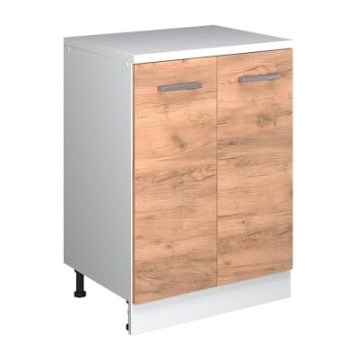 Vicco Armoire d'extension Rion, Chêne de Force doré/Blanc, 60x46cm sans Pente avec 2 Portes, combinable avec Les armoires sous Pente et modules d'armoire Rion - Publicité Vicco Armoire d'extension Rion, Chêne de Force doré/Blanc, 60x46cm sans Pente avec 2 Portes, combinable avec Les armoires sous Pente et modules d'armoire Rion - Publicité