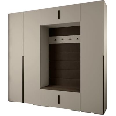 ABIKSMEBLE Inova 1 Ensemble de Meubles Garde-Robe Moderne pour Chambre à Coucher, Salon, Entrée, Chambre d'enfant Meuble de Rangement pour Dressing 236,7x250x47cm Cachemire, Manila 04, Noir - Publicité ABIKSMEBLE Inova 1 Ensemble de Meubles Garde-Robe Moderne pour Chambre à Coucher, Salon, Entrée, Chambre d'enfant Meuble de Rangement pour Dressing 236,7x250x47cm Cachemire, Manila 04, Noir - Publicité