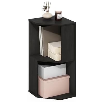 Furinno ECON, Étagère d'angle, Étagère d'angle À 3 Niveaux, Rangement, Présentoir Bibliothèque, Rangement, Salon/Bureau, Expresso - Publicité Furinno ECON, Étagère d'angle, Étagère d'angle À 3 Niveaux, Rangement, Présentoir Bibliothèque, Rangement, Salon/Bureau, Expresso - Publicité
