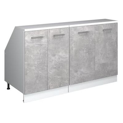 Vicco Meuble sous Pente R-Line, Béton, 140cm Lot de 2 caissons 60 cm de Profondeur, Convient aux Murs inclinés et à Une Installation de Cuisine Variable - Publicité Vicco Meuble sous Pente R-Line, Béton, 140cm Lot de 2 caissons 60 cm de Profondeur, Convient aux Murs inclinés et à Une Installation de Cuisine Variable - Publicité