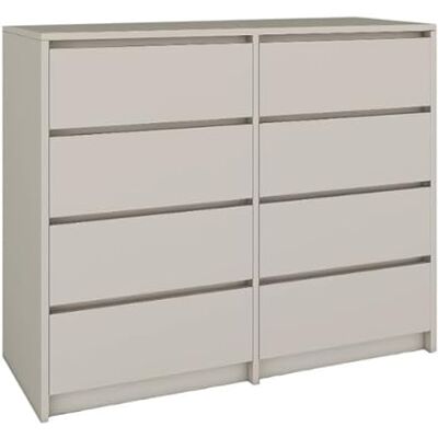 BDW Commode 8 Tiroirs 120 cm Meuble de Rangement Commode Chambre Bébé, Enfant, Adulte, Salon Construction Solide 120x100x43 cm Cachemire - Publicité BDW Commode 8 Tiroirs 120 cm Meuble de Rangement Commode Chambre Bébé, Enfant, Adulte, Salon Construction Solide 120x100x43 cm Cachemire - Publicité