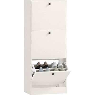 HOMCOM Meuble à chaussures étroit avec 3 portes, meuble à chaussures d'entrée d'entrée avec étagères réglables, pour 12 paires de chaussures, 47 x 28 x 115 cm, blanc veiné - Publicité HOMCOM Meuble à chaussures étroit avec 3 portes, meuble à chaussures d'entrée d'entrée avec étagères réglables, pour 12 paires de chaussures, 47 x 28 x 115 cm, blanc veiné - Publicité