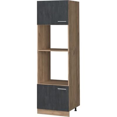 Vicco Armoire Micro-Ondes R-Line, Béton Noir, 60cm, pour Une Combinaison Libre au Sein de systèmes de Cuisine modulaires - Publicité Vicco Armoire Micro-Ondes R-Line, Béton Noir, 60cm, pour Une Combinaison Libre au Sein de systèmes de Cuisine modulaires - Publicité