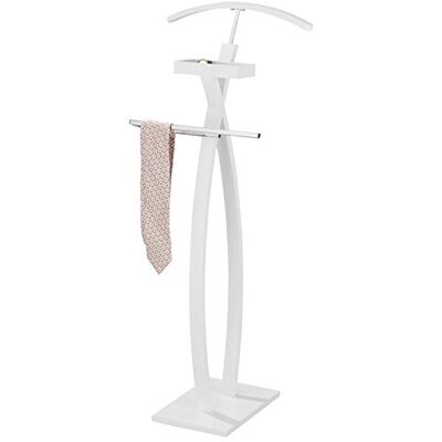 IDIMEX Valet de Chambre Robin Valet de Nuit Porte vêtements, Structure en Bois laqué Blanc - Publicité IDIMEX Valet de Chambre Robin Valet de Nuit Porte vêtements, Structure en Bois laqué Blanc - Publicité