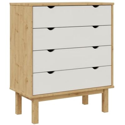 vidaXL Armoire à Tiroirs Armoire de Rangement Organisateur Meuble de Salle de Séjour Maison Intérieur Marron Blanc 76,5x39,5x90 cm Bois Pin Massif - Publicité vidaXL Armoire à Tiroirs Armoire de Rangement Organisateur Meuble de Salle de Séjour Maison Intérieur Marron Blanc 76,5x39,5x90 cm Bois Pin Massif - Publicité