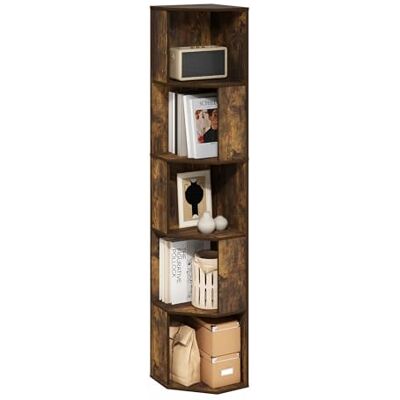 Furinno ECON, Étagère d'angle, Bibliothèque d'angle À 8 Niveaux, Rangement, Présentoir Étagère À Livres, Rangement, Salon/Bureau, Expresso - Publicité Furinno ECON, Étagère d'angle, Bibliothèque d'angle À 8 Niveaux, Rangement, Présentoir Étagère À Livres, Rangement, Salon/Bureau, Expresso - Publicité