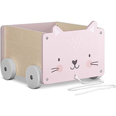 Navaris Bac à Jouet Boîte Rangement 25,5 x 24 x 20 cm Jouets Peluches Accessoires pour Enfant Bébé 4 roulettes Design Chat 5,5 L - Publicité Navaris Bac à Jouet Boîte Rangement 25,5 x 24 x 20 cm Jouets Peluches Accessoires pour Enfant Bébé 4 roulettes Design Chat 5,5 L - Publicité