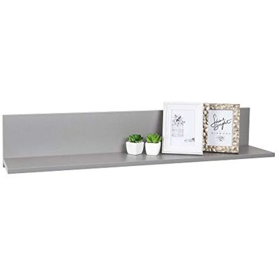 RICOO Étagère Murale Rangement 98 x 19 x 19 cm WM052-PL Tablette Flottante Gris - Publicité RICOO Étagère Murale Rangement 98 x 19 x 19 cm WM052-PL Tablette Flottante Gris - Publicité