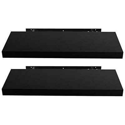 EUGAD Étagère Murale Lot de 2 étagères tablettes Style Moderne en Bois,40x22,9x3,8cm Noir 0085QJ-2 - Publicité EUGAD Étagère Murale Lot de 2 étagères tablettes Style Moderne en Bois,40x22,9x3,8cm Noir 0085QJ-2 - Publicité