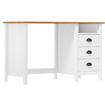 vidaXL Bureau avec 3 Tiroirs Table d'Ordinateur Meuble Informatique Table d'Etude Table d'Ecriture Maison 120x50x74 cm Bois Pin Massif - Publicité vidaXL Bureau avec 3 Tiroirs Table d'Ordinateur Meuble Informatique Table d'Etude Table d'Ecriture Maison 120x50x74 cm Bois Pin Massif - Publicité