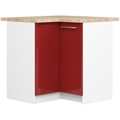 AKORD Armoire de Cuisine avec Plan de Travail Oliwia S90 Meuble Bas avec 2 Portes et 2 Étagères Armoire de Cuisine Basse de 90 cm de Large 46x90x85 cm Blanc Rouge Brillant - Publicité AKORD Armoire de Cuisine avec Plan de Travail Oliwia S90 Meuble Bas avec 2 Portes et 2 Étagères Armoire de Cuisine Basse de 90 cm de Large 46x90x85 cm Blanc Rouge Brillant - Publicité